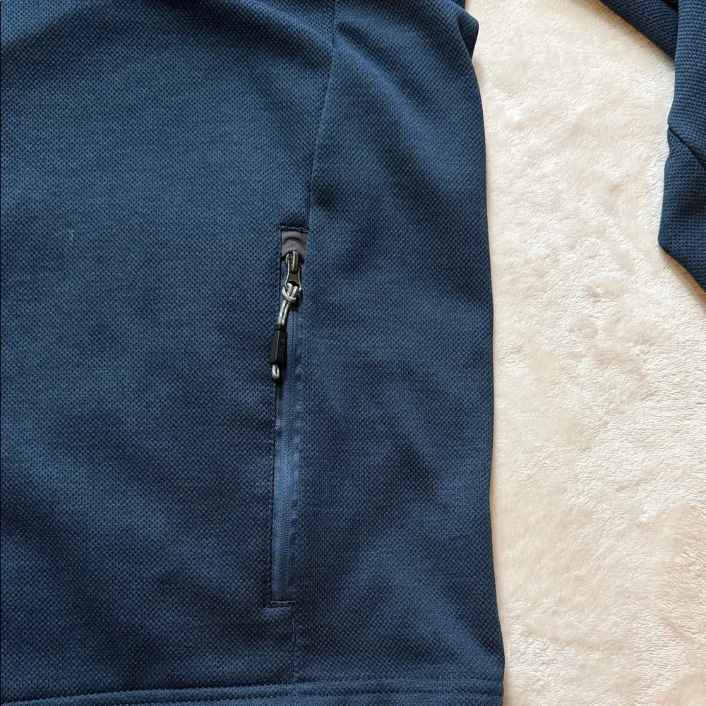 Orvis Men’s Large Blue Gray Full Zip Performance Fleece Jacket Zippered Pockets